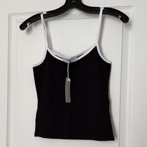 Mango Black and White Camisole Top